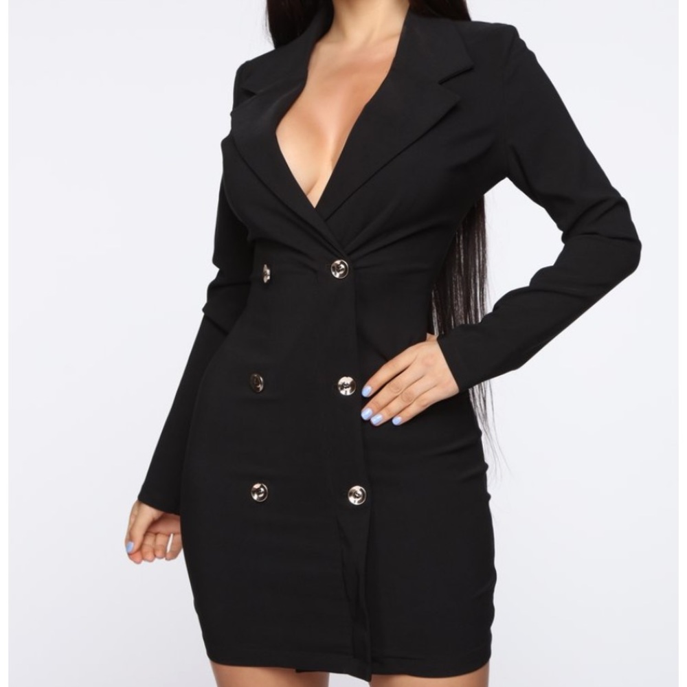 Fashion nova black dress size x-small